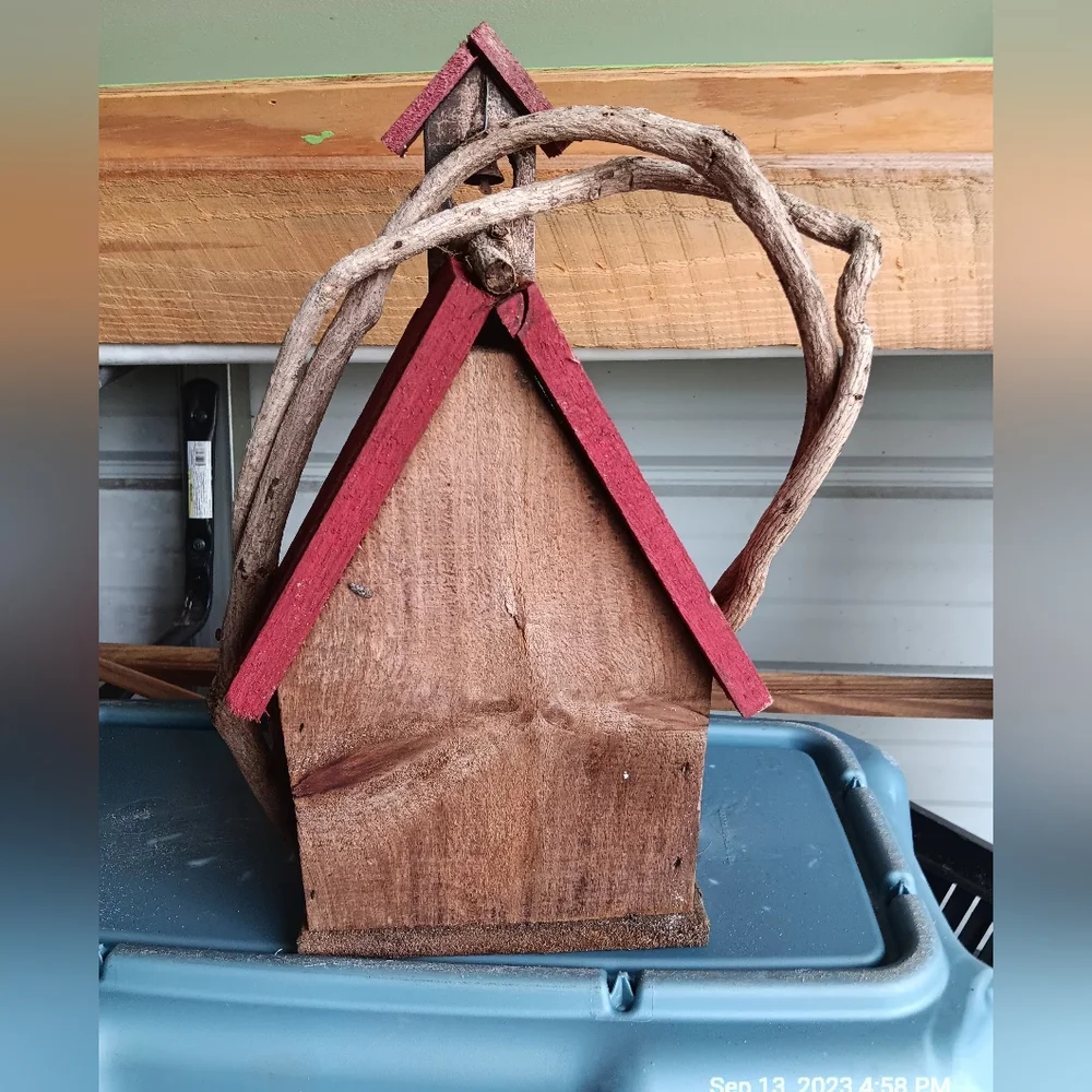 Craved Wooden Bird House
